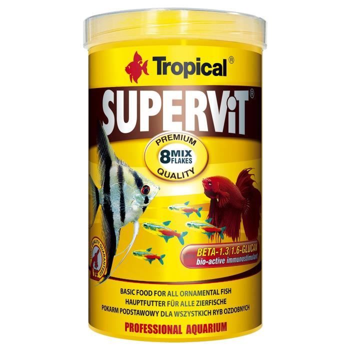 Nourriture pour Aquariophilie - TROPICAL - Supervit - 1000 ml - Poisson exotique