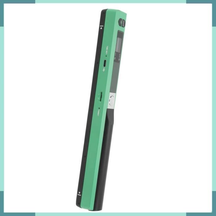 Scanner portable A4 – V BESTLIFE – 900 DPI – USB 2.0 – Numérisation hors ligne – Couleur verte
