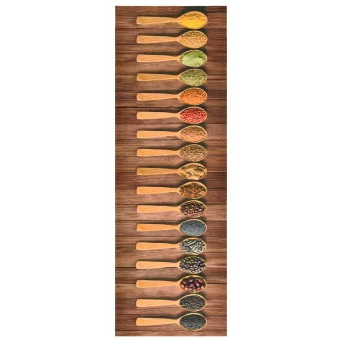 Tapis de sol - Cuillère - 60x180 cm - Lavable - Antidérapant - Tissu de velours