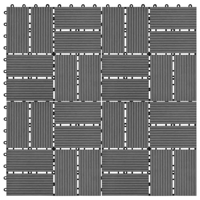 Carreau De Terrasse 11 Pcs Wpc 30 X 30 Cm 1 M Gris Materiaux De Construction Tapis Et Revetements De Sol Gris Gris Achat Vente Lambris Bois Pvc Carreau De Terrasse 11 Pcs Cdiscount