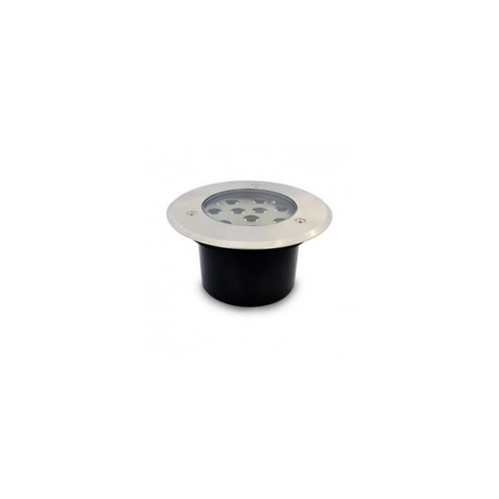 Spot Led Encastrable Sol Rond Inox O166mm 10w 230v 4500 K Ip67