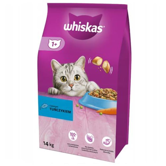 Alimentation pour chat - WHISKAS - Thon avec légumes - 14 kg - Croquettes - Adulte