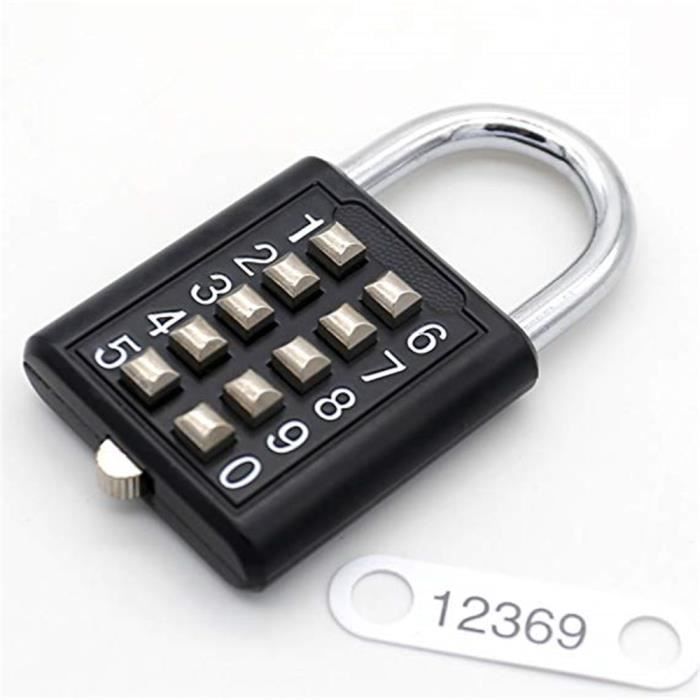 YOSOO Cadenas à combinaison Serrure à combinaison à 4 chiffres Cadenas de sécurité extérieur en