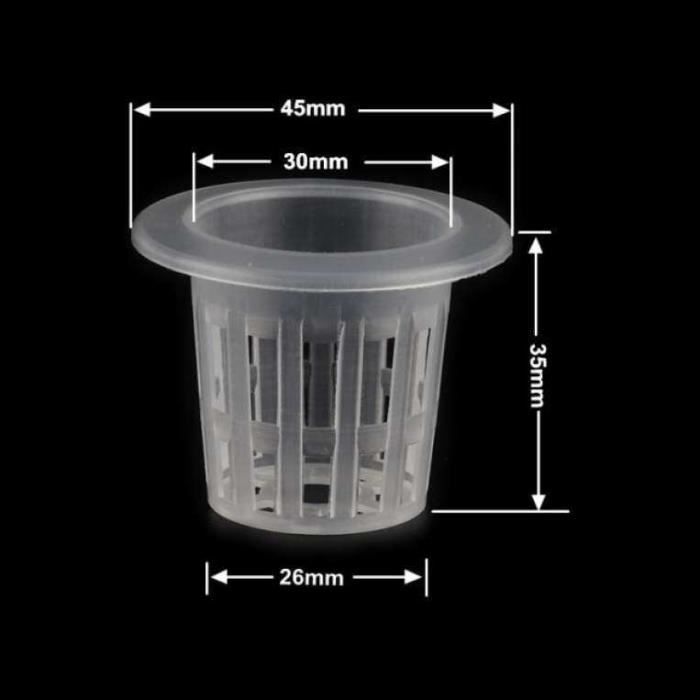 Lot De 10 Pots De Culture Hydroponique / Paniers Pour Plantes Aquatiques - 13x13x10 Cm - Noir - Drainage Optimal Pour Plantes D'aquarium Ou Balcon