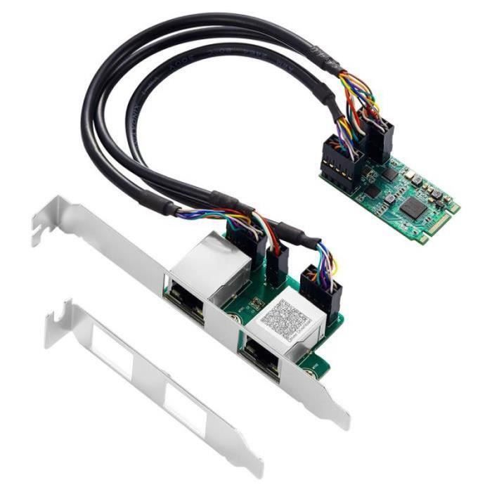 M.2 A+E Key 2.5G Ethernet Adapter – RJ45 Netwerkkaart Met RTL8125B, Voor Windows 7/8/10/11, Linux En Windows Server, Hardware ECC & CRC Ondersteuning 5 miniatura