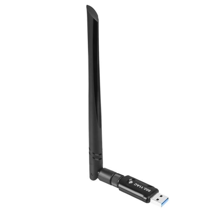 Antenne WIFI, ZAMUS Clé Wifi Puissante Adaptateur WiFi 1200 Mbps Antenne à Gain Elevé 5dBi Compatible avec Windows XP Vista Linx X
