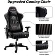 CHAISE AutoFull Chaise Gaming Ergonomique Chaise de Bureau Fauteuil Cuir PU Chaise Gamer,Hauteur D'assise et Inclinaison du Doss32-1