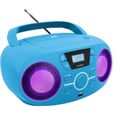 BIGBEN CD61BLUSB Lecteur Radio Cd Portable Usb Bleu + Speakers Lumineux-1