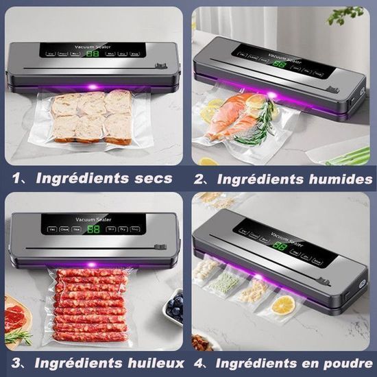Machine Mise Sous Vide Alimentaire MXTIMWAN - 62KPa | Pour Conservation Longue Durée