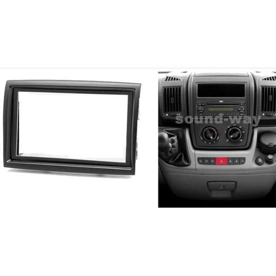 Facade autoradio 2DIN compatible avec FIAT IDEA 03-11 - NOIR
