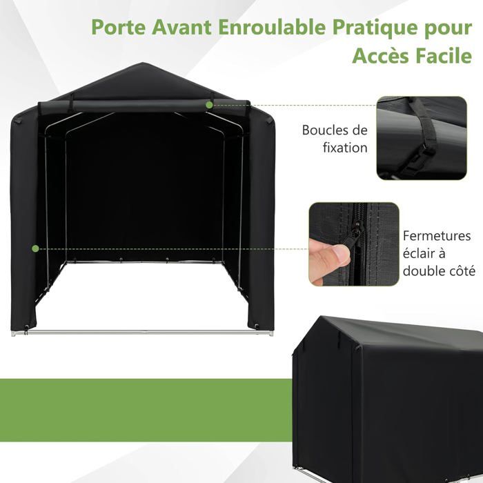 Abri Velo Abri Moto GOPLUS Tente de Rangement Extérieure pour