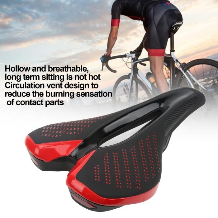 Lot De 2 Coussins De Siège Arrière Pour Vélo, En Cuir Et éponge, Fixation Par Sangle, Pour VTT Et Passagers