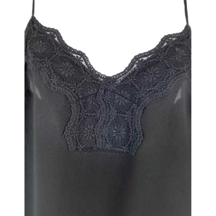 Combishort Femme Bel Air Taille 38/S - Noir, Manches 3/4, Soie, Occasion Très Bon état