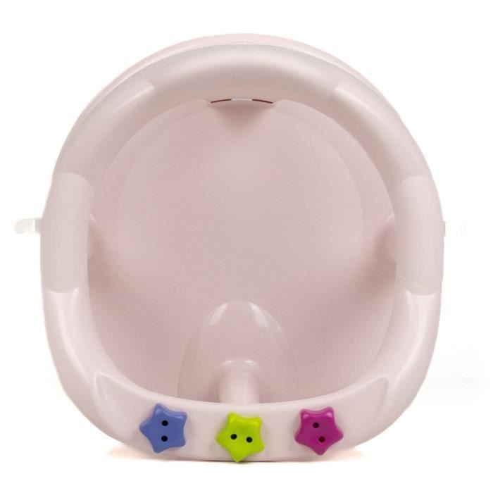 THERMOBABY Anneau De Bain Aquababy | Siège De Bain Pour Bébé 7-16 Mois | Stable Avec Ventouses | Fabriqué En France - Rose
