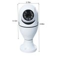 Caméra De Surveillance Wifi Caméra Ampoule E27, Système De Caméra De Sécurité 1080P, Caméras De Surveillance À Domicile Blanc-2