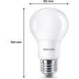 Philips, pack de 6 ampoules E27 LED 60W, blanc chaud-2