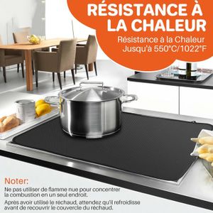 Lot De 3 Couvre-Brûleurs Gaz - 54x27cm/0,2mm - Protection Anti-Adhésive Noire - Fiber De Verre