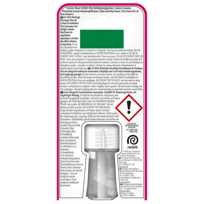 AIR WICK Recharges désodorisant Essential Mist Vanille - 20 ml - Lot de 3 - Au quotidien