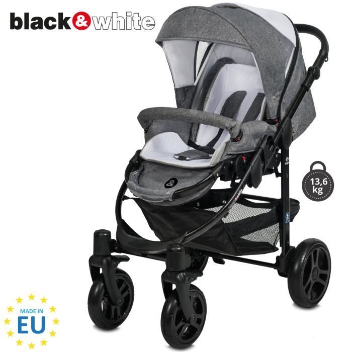 Poussette grise et blanche outlet