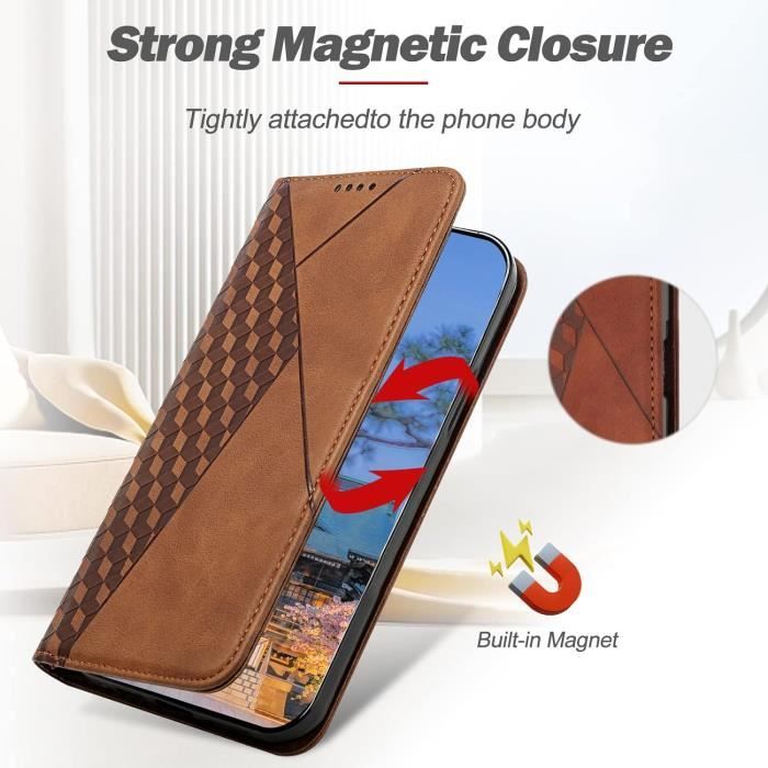 Suncase Custodia in pelle con linguetta di estrazione per iPhone XR (6