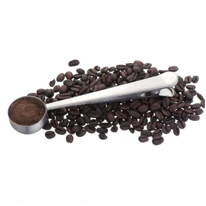 Cuillère à café QIILU, cuillère à mesurer, cuillère à pince à café en acier  inoxydable cuillère à mesurer en poudre de lait multifonctionnelle pour la  maison 