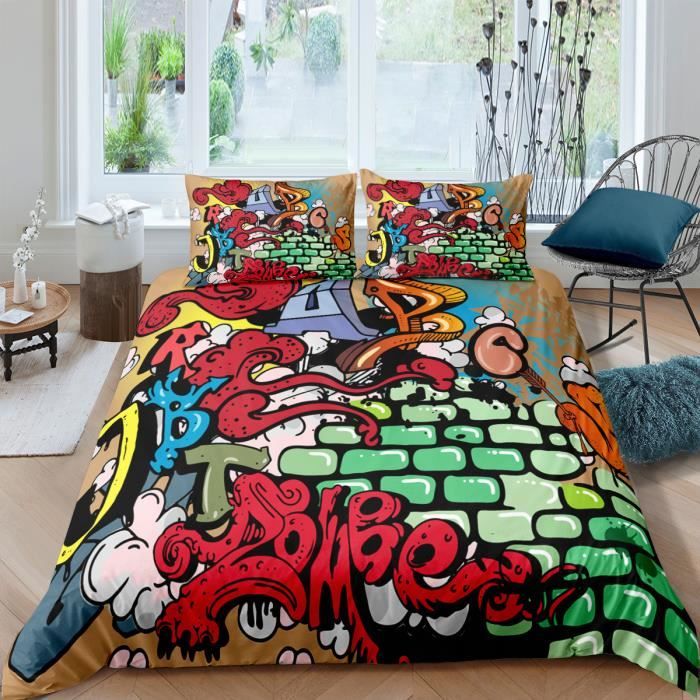 Housse De Couette Et Taie D'oreiller 100% Coton Mazako : Taille - 240 X