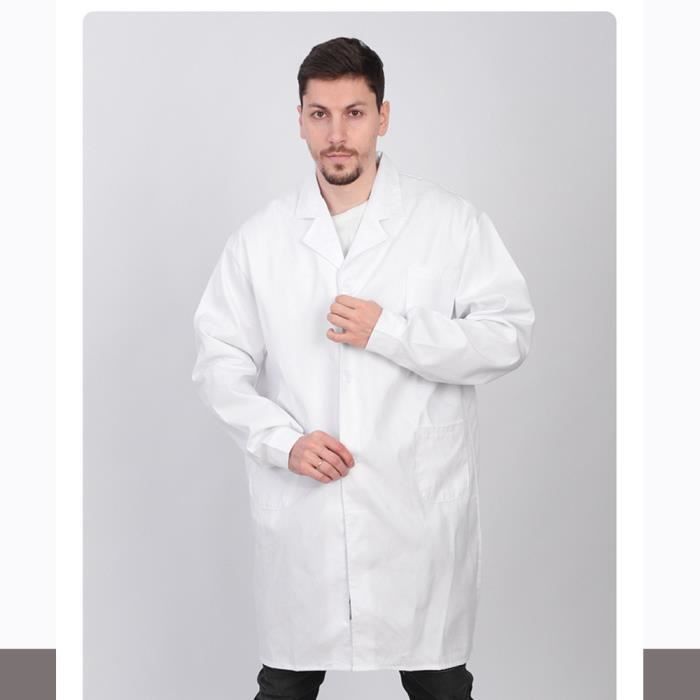 BLOUSE BLANCHE LYCÉE Coton, Blouse Chimie Laboratoire, Femme Homme