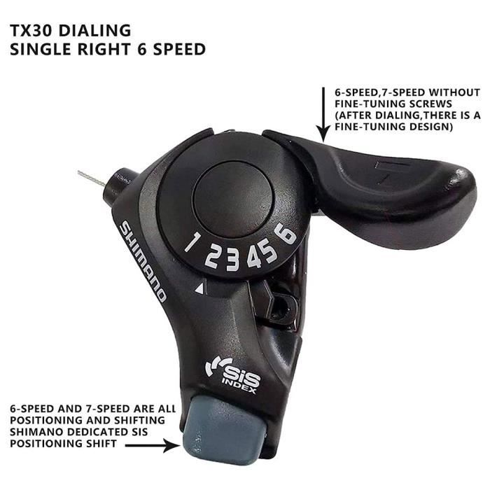 D railleur VTT 6 Vitesses X TOUT TX30 6 Levier de Vitesses
