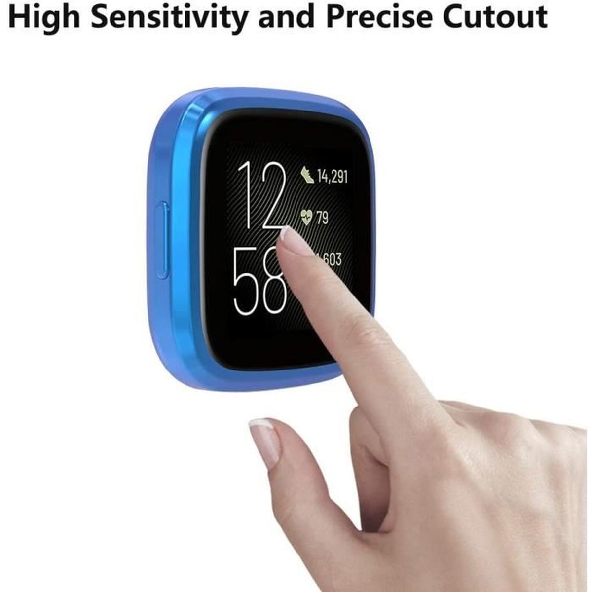 Argent Noir Hianjoo Coque Compatible pour Fit bit Versa 2, Or Rose Transparent 4-Pack Montre Scratch-Resistant Soft TPU Léger Tout Autour de Protecteur Protection Coque d/'écran Pare-Chocs