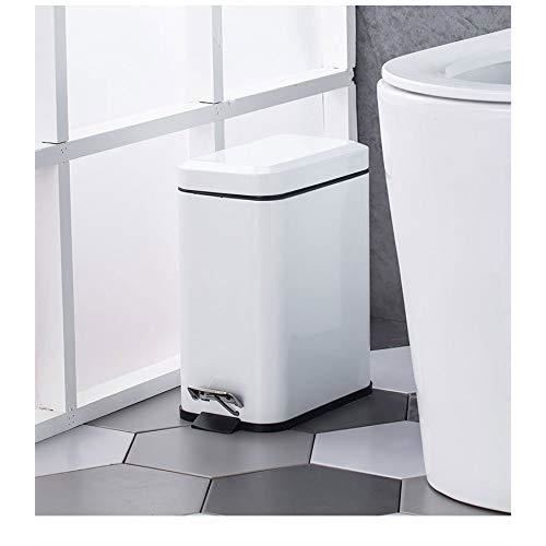 Poubelle rectangulaire 5 L blanc mat - Accessoires de salle de bains -  Décomania