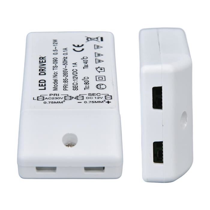Driver Led 12V Driver Led Transformateur Driver De Lumière Led Driver Led 12W 12V Dc 1A ...