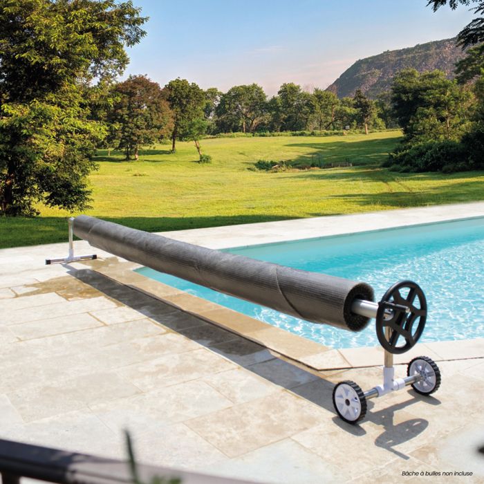 Enrouleur de bâche à bulles pour piscine extensible de 1 m à 6 m + Système  d'attache - Linxor - Cdiscount Jardin