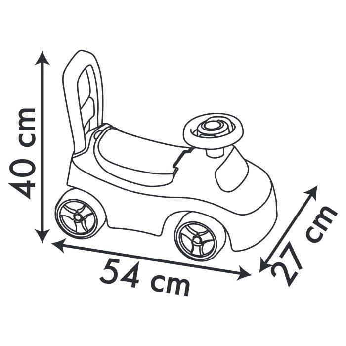 Smoby - Porteur Volkswagen Van Rouge - Coffre de rangement + Volant directionnel - 26L x 30l x 60H - Dés 18 mois - Jeux - Jouets