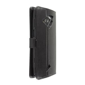 Housse Portefeuille Pour Crosscall Action-X3 – Cuir Synthétique Brun, 2 Compartiments