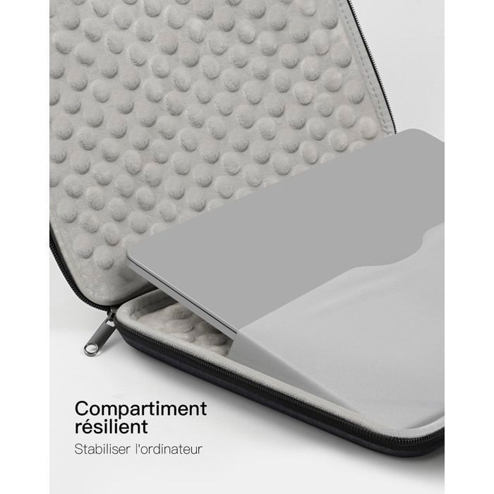 Housse pour ordinateur portable 13 pouces - En simili cuir noir - ON