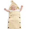 XJYDNCG Nid d'ange - Couvertures à emmailloter - Sac de couchage confortable pour bébé - Convient pour les 0 à 6 mois - Beige-0