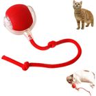 BRAND Balle Interactive pour Chat，Pet Smart Rolling Ball，Indoor Cat Toys，3 Modes de Travail，Rechargeable par USB ，Rouge