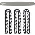 GT GARDEN - Guide 18 pouces (45 cm) avec lot de 3 chaînes 72 maillons pour tronçonneuse