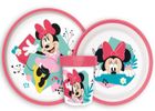 MGS33 Coffret repas Minnie 3 pieces Prenium : Assiette, Bol, Gobelet - Sans BPA - Plastique recyclable , Set de vaiselle enfants