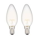 Xanlite - Ampoule LED filament flamme culot E14 806lm blanc chaud - PACK2RFV806FO