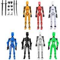 Figurine d’Action T13, Mobile Multi-articulé imprimé en 3D, Robot Mobile Multi-articulé T13, Figurines d’Action factices (7Pcs)