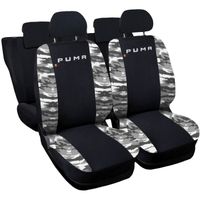 Housses de siège compatibles avec Puma, Noir / Camouflage clair