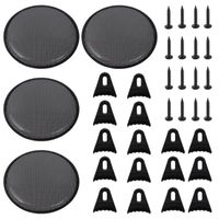 4Pieces Black Round Speaker Grill couvre 6 pouces pour Home Theater RV Marine