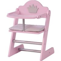 roba Chaise haute pour poupees de la collection 'Princesse Sophie', chaise haute pour poupees, l'equipement de poupees, en bo