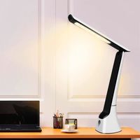 Lampe de bureau à LED, Lampe de bureau à tactile avec 3 modes Lampe de bureau portable réglable rechargeable par USB avec veilleuse