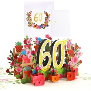 CARTE CORRESPONDANCE Carte Anniversaire 60 Ans Carte d'anniversaire Pop
