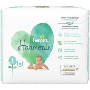 COUCHE Lot de 26 couches pour bébé - Taille 1 (2-5 kg) Harmonie, protection douce de la peau et ingrédients à base de plantes.
