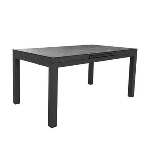 TABLE DE JARDIN  Table de jardin à rallonge Coppi noire 280x100cm G