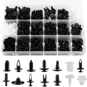  1000 Pcs Rivet Clips Plastique, Clips Voiture Noir Universel  Rivet Plastique Fixation de Protection, Clip de Fixation de Voiture pour  Auto Voitures Panneaux de Portes