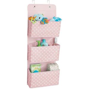 PENDERIE SOUPLE Penderie en tissu à 3 paniers - Rangement enfant en polypropylène - Rose